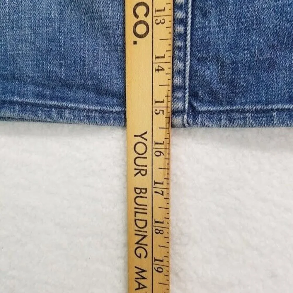 J Crew Womens Stretch Denim Skirt Size 4 Medium Wash Blue Jean‎ Pockets
